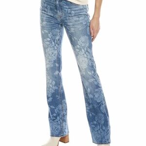 NWT Johnny Was Rialto Floral Blue Women's Jeans retail $278